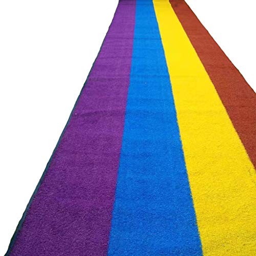 YNGJUEN Césped Artificial Césped Sintético Alfombra Rainbow para Al Aire Libre Jardín De Infancia Cerca del Sitio Interior Balcón Planta Verde (Color: 4 Colores T 20 Mm)