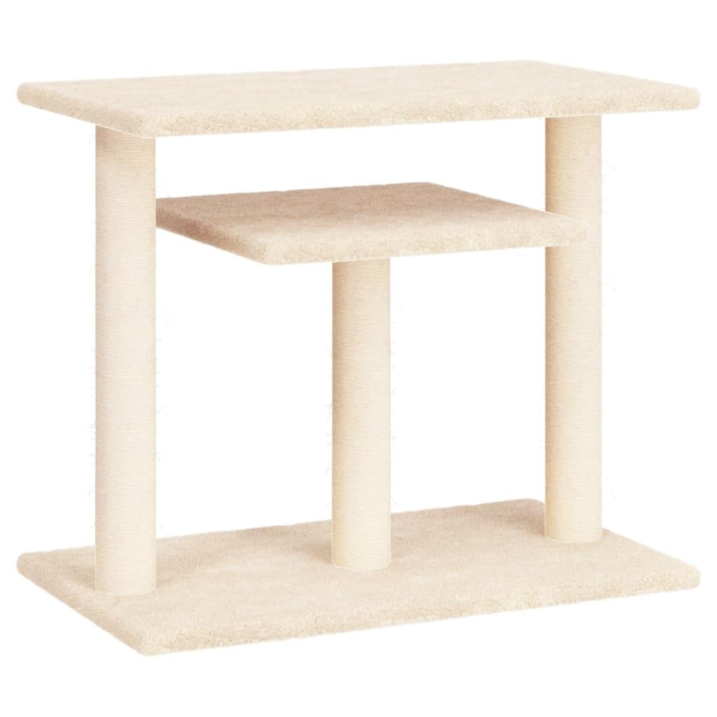 ShGaxin Słupki do drapania dla kota z kremowymi platformami 62,5 cm, drapak dla kota, drapak dla kota, akcesoria dla kotów, wieża dla kota, rozrusznik dla kota, domek dla kota