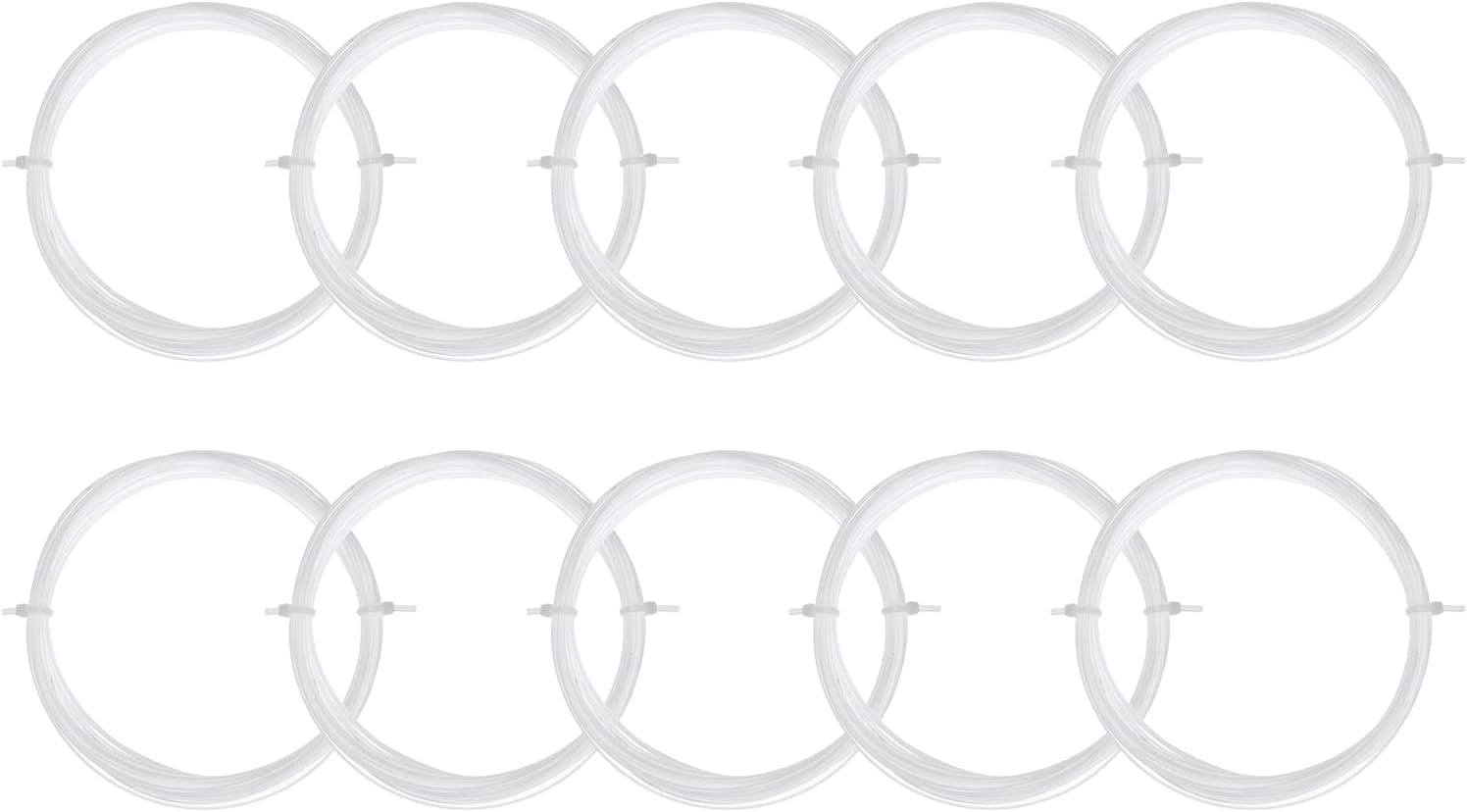 PATIKIL 10M バドミントンラケットストリング 10本パック 丈夫なナイロンラケット交換用ライン スレッドワイヤー 高弾性