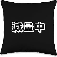 Japanese Funny Kanji Writing, Japan Alphabet, Funny Diet Throw Pillow