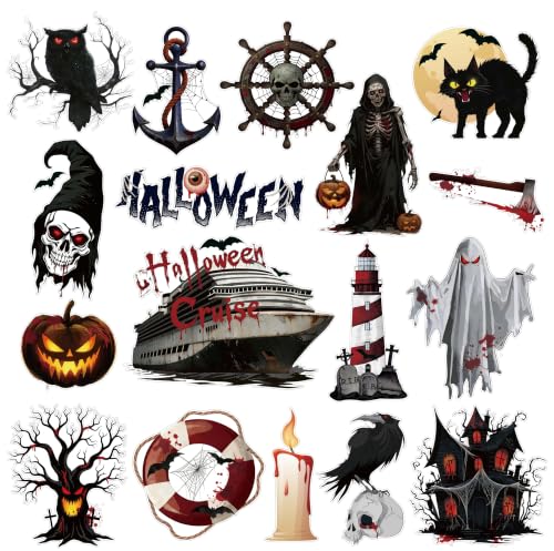 PHOGARY Scary Halloween Fridge Magnets for Cruise Door Magnetic Decorations