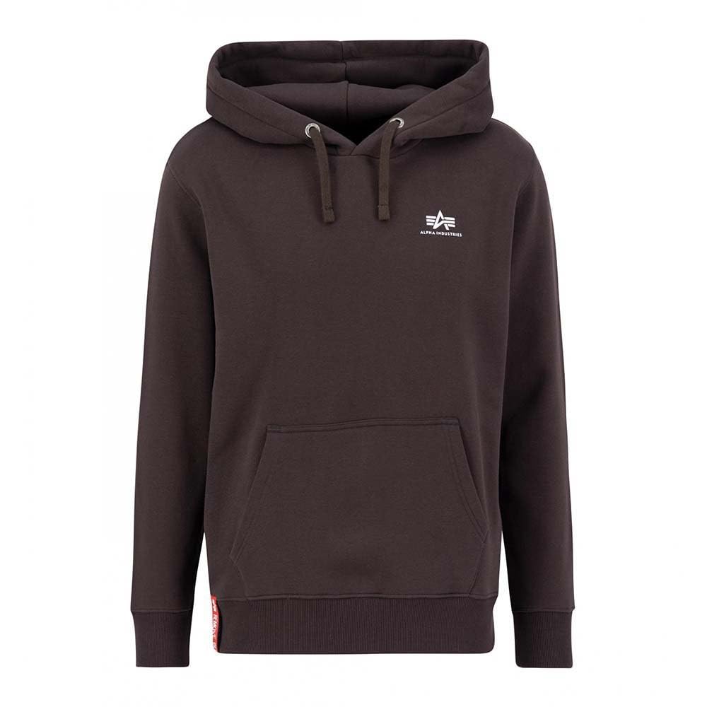 Alpha Industries Basic Hoody Small Logo Kapuzensweat für Herren Hunter Brown