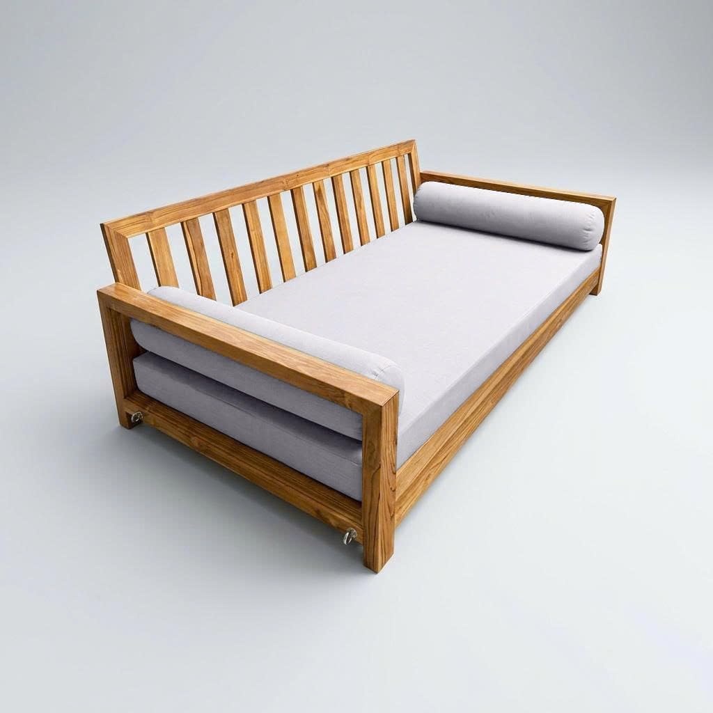 Prolinemax Style 5 - Mattress & Pillow Bolster for Outdoor Indoor Daybed Porch Swing Bed Knife Edge Full Size AD105 | Covers ONLY |