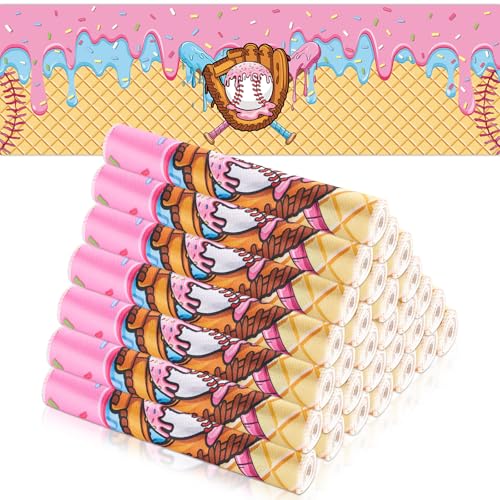 Image of 30Pcs Ice Cream Drip Baseball Cooling Towels for Neck and Face 40 x 12 Inch Sports Team Gifts Ice Towel for Gym Sweat Microfiber Breathable Chilly Bulk Neck Wraps for Athletes Camping Travel Outdoor