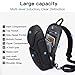 BANGE Mens Sling Bag, Waterproof Man Bags Crossbody, Casual Crossbody Backpack for Outdoors Hiking Traveling Men and Women-Black