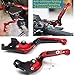 ERUKEI Brake Clutch for Kawasaki ER6F ER-6F Ninja 2006-2008 Motorcycle Clutch Brake Lever Extendable Adjustable Foldable Levers Handlebar Hand Grips with Logo CNC Aluminum (Color : 10)