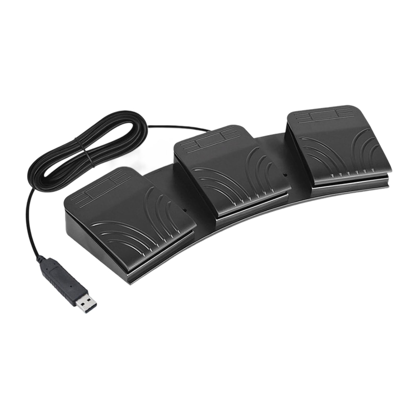 GKYQVE Ergonomiczny potrójny kontroler nożny USB konfigurowalny struna klawiszy sterowanie multimedialne do PC USB potrójny nożny do PC