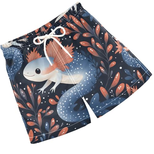 Pigsaly Boys' Swim Board Shorts Cute Pink Fish Boy's Swim Trunks Kids Swimwear 3T