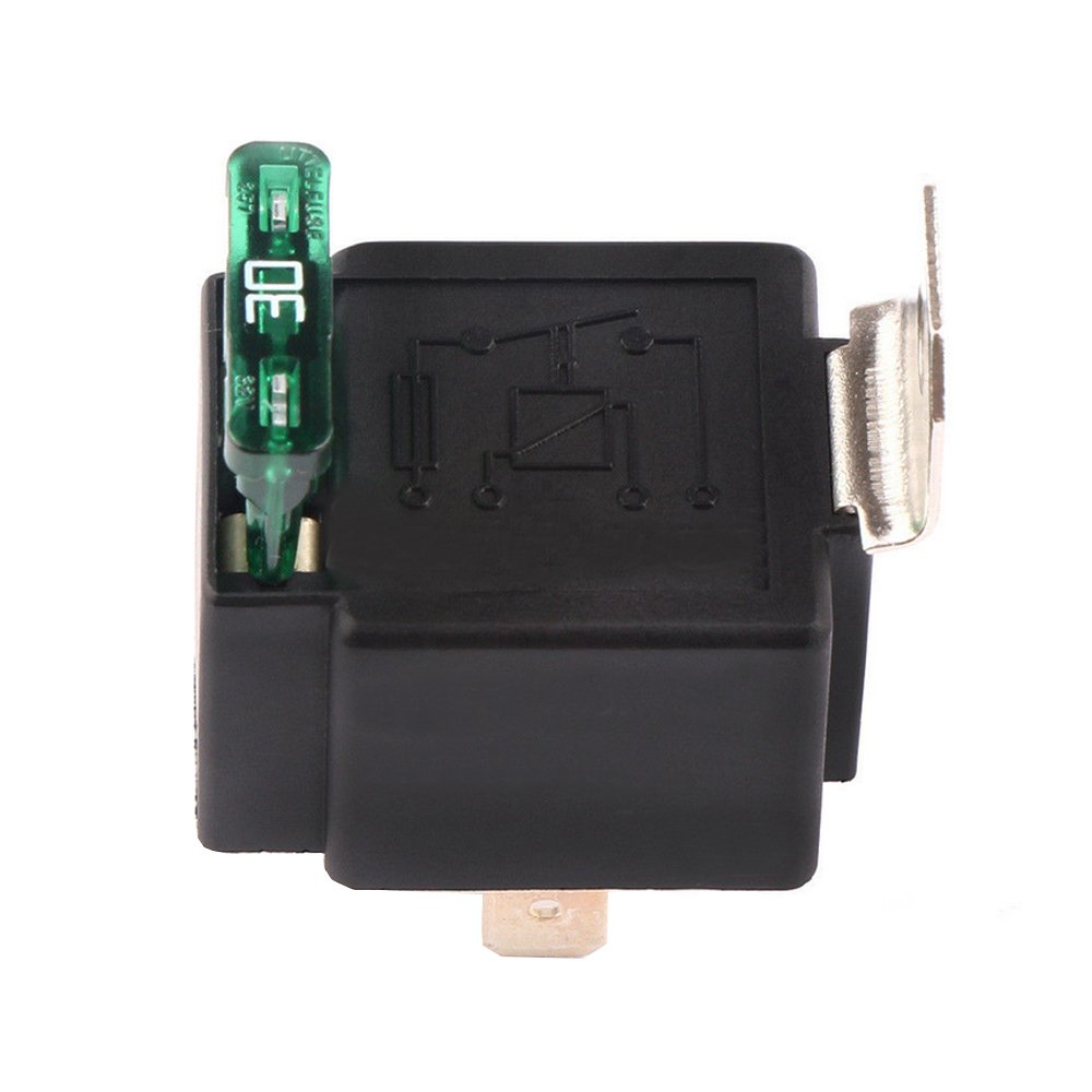 Weasch 12V Sicherungsrelais-Schaltersatz, 30A ATO/ATC Flachsicherung, 4-polige SPST, mit 14 AWG Weasch 12V Sicherungsrelais-Schaltersatz, 30A ATO/ATC Flachsicherung, 4-polige SPST, mit 14 AWG