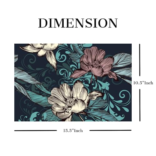 Image of Laptop Skin Stickers HD Quality Sticker for Laptops Upto 15.6 inch (Dustproof|Waterproof|Scratchproof|Reusable) - BE BL Floral