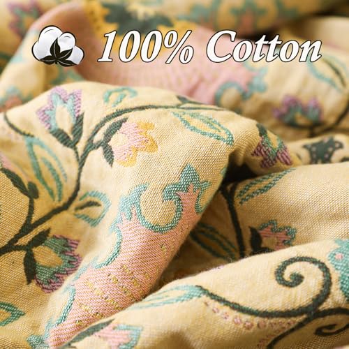 Snylcce Double-sided Bohemian Large Throw Blanket, 100% Organic Cotton Handwoven Bed & Sofa Throw - Image 3