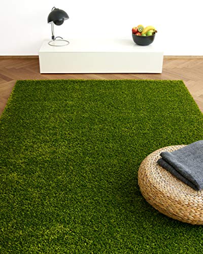 floor factory Hochflor Shaggy Teppich Colors grün 200x290cm - pflegeleichter und günstiger...