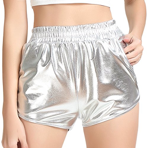 Image of Perfashion Girls Metallic Shorts Sparkly Shiny Hot Pants Gold /Silver /Pink Outfit