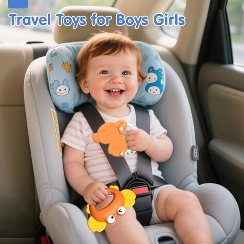 RUIDYA Baby Rattles Toys, 10PCS Baby Toys 0-6 Months, Teethers Set 3-6 Months, Infant Newborn Sensory Toys with Textures, Sounds, Montessori Toy Gifts 1 2 3 4 5 6 7 9 10 11 12+ Month Boy Girl — view 4
