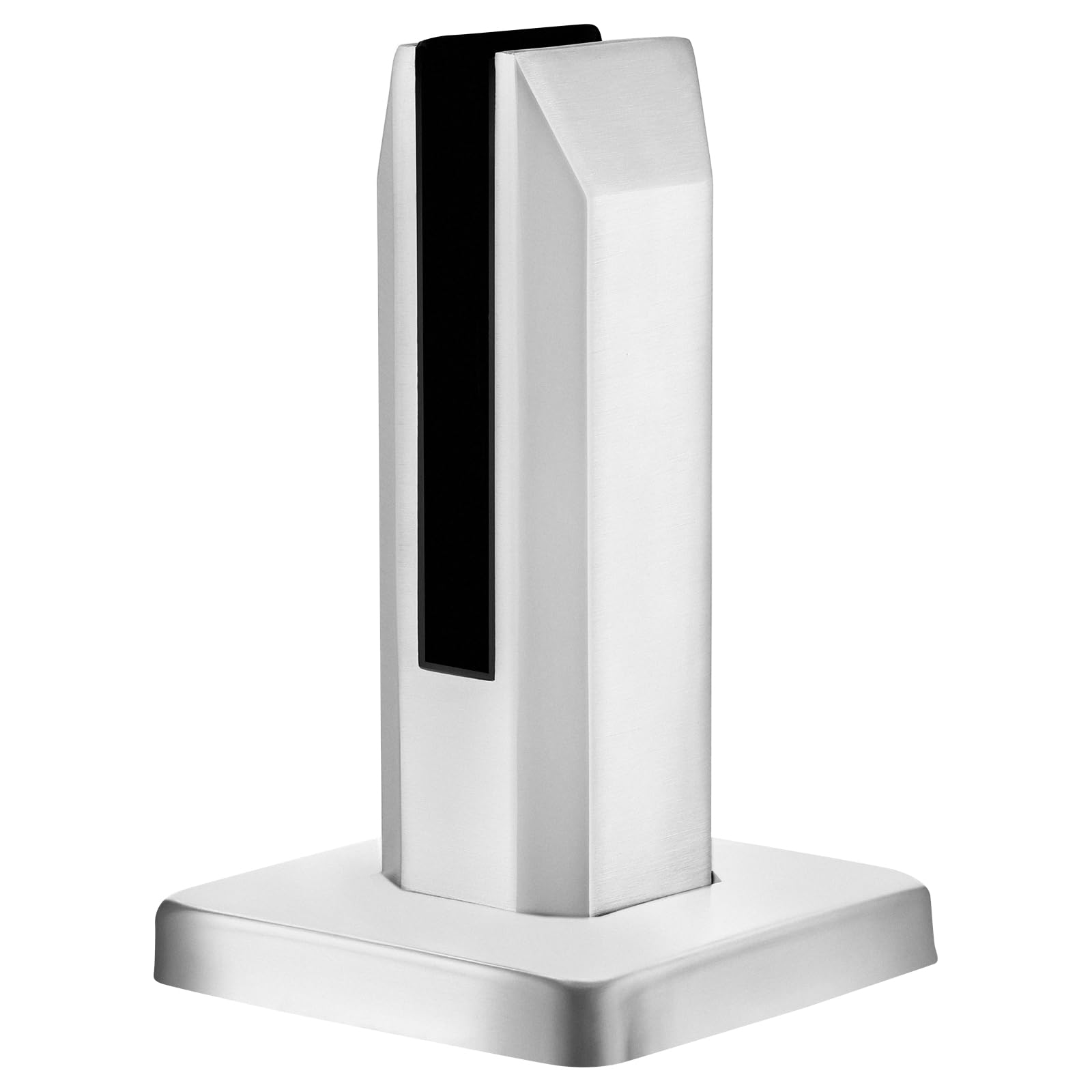 Abrazadera de Vidrio 1PCS, Acero Inoxidable Escaleras Soporte Barandilla Cristal de Piscina, Poste de Balaustrada Vidrio, Soporte de Abrazadera de Vidrio para 0.3-0.5" Cristal, Plata Mate
