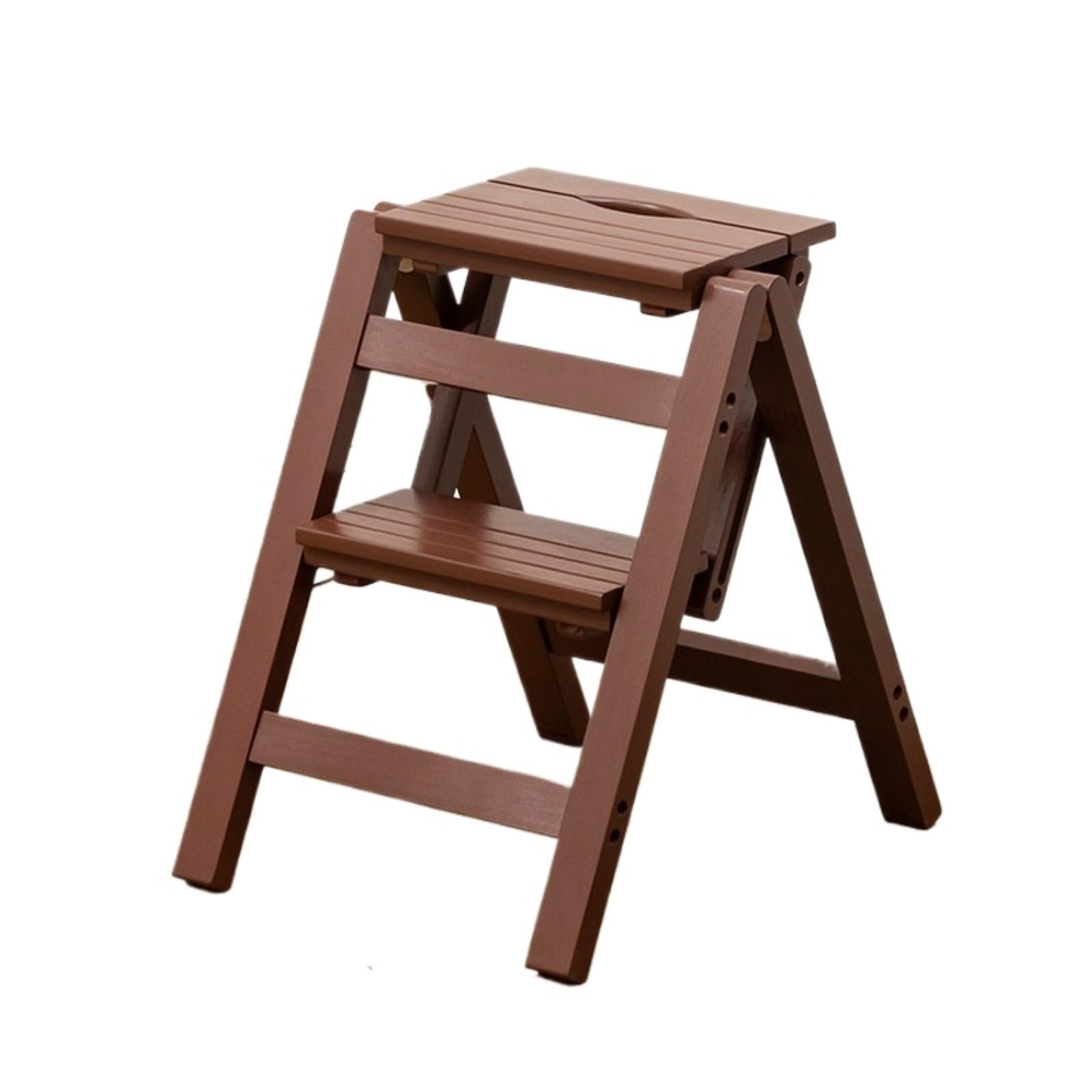 Attic Staircase Stool Wooden Folding Ladder Chair Thickened Stair Chair Portable Light Garden Tool Ladders Stable Maximum Load 337bl