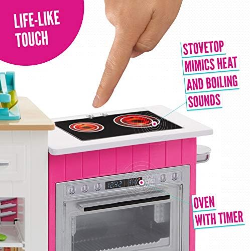 Barbie FRH73 CAREERS Ultimate Kitchen with Doll Playdough, Cooking, Baking Toy for 4 to 9 Years Children Playset, Multi-Colour