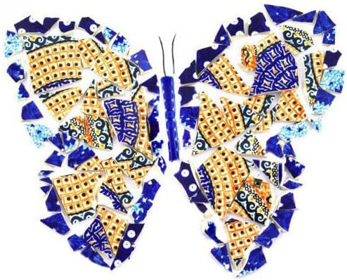 Polmedia Polish Pottery Broken Pieces – 5 lb Assortment of Stoneware Shards from Bolesławiec, Poland