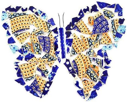 Polmedia Polish Pottery Broken Pieces 5 lb Assortment of Stoneware Shards from Bolesawiec, Poland
