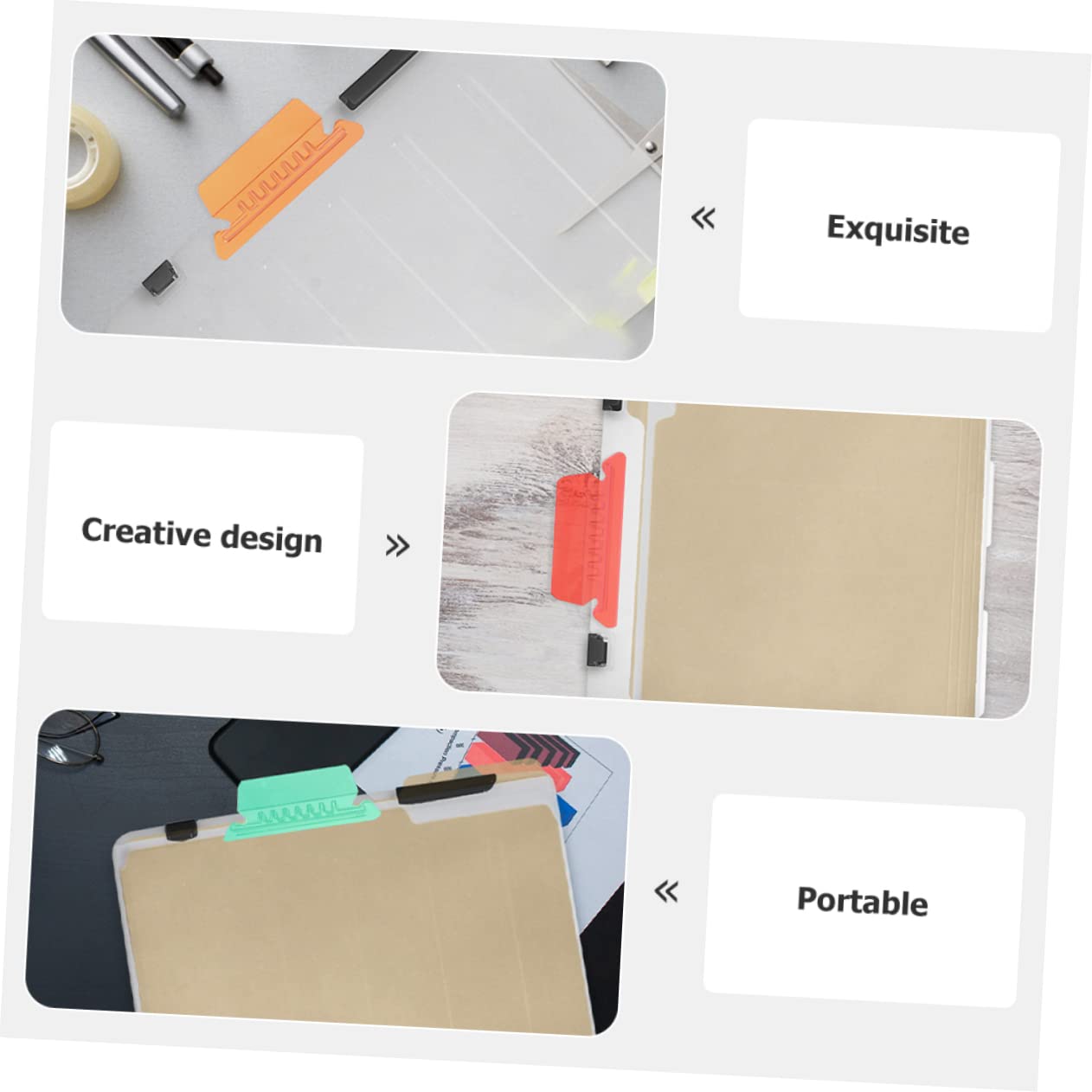DOITOOL 4 Set Etichette Per Sospese Colorate Con Inserti Trasparenti Per Organizzazione Ufficio E Casa Facili Usare E Riutilizzabili Per Classificazione Documenti 40 Pezzi * 4