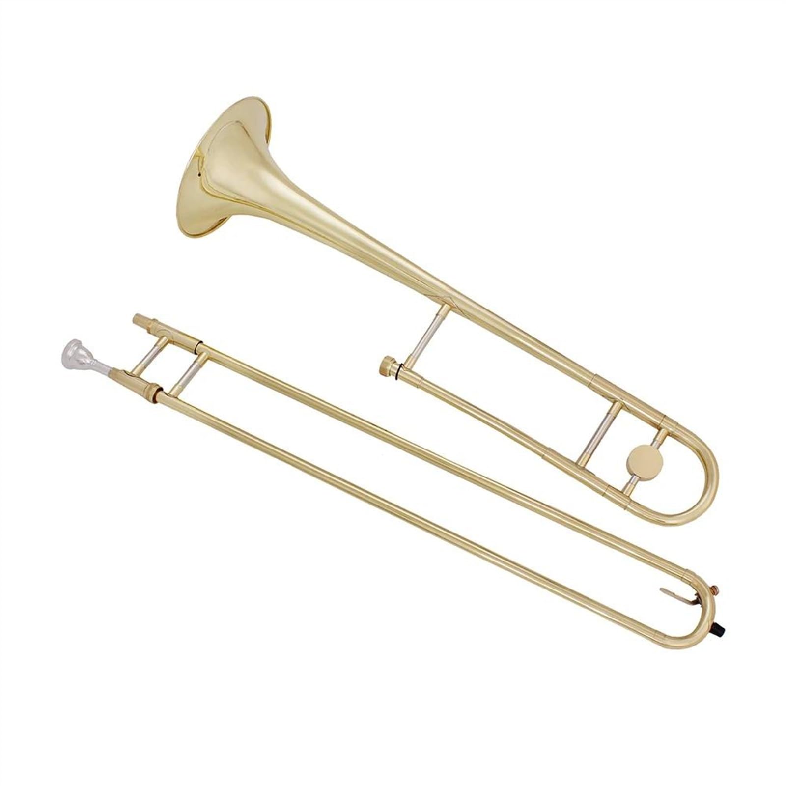 Trombone Alto En Laiton Laqué Doré, Ton Bb, Avec Boîte Et Accessoires Trombon e pour Débutants