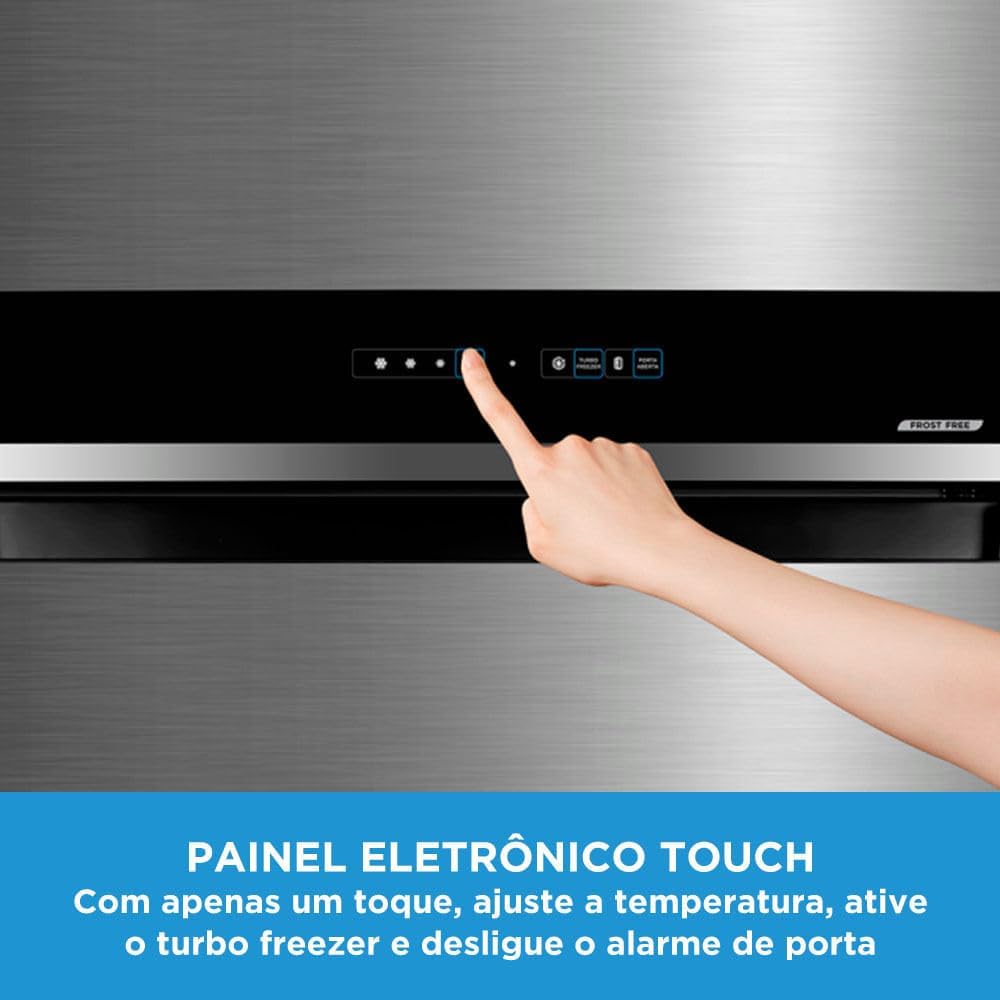 Geladeira Frost Free Duplex 473L Inverter Cor Inox Midea