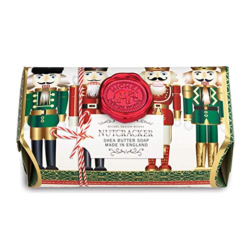 Michel Design Works Oversized Triple Milled Shea Butter Bath Soap Bar, Nutcracker