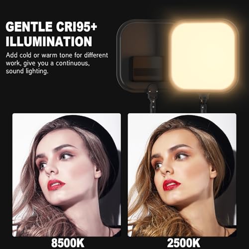 2Pack LED Video Light Kit, Hagibis 15W Photography Lighting Kit, 78" Dimmable Studio Lights with Tripod, 2500-8500K Stream Light for Video Recording, Game Streaming, Photography, Tiktok, YouTube - Image 4