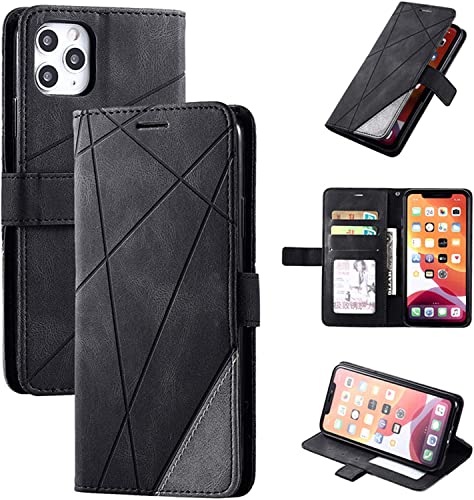 Étui portefeuille iPhone 12 Pro Max antichoc avec porte-carte cuir