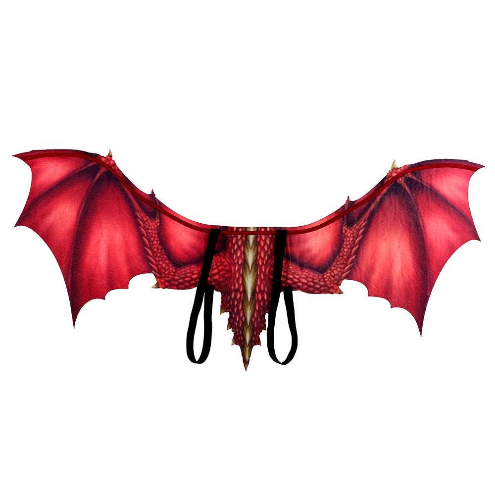 BriskyM Halloween Carnival Adult Decorative Dragon Cosplay Wings Props (Red, 95 * 45cm)
