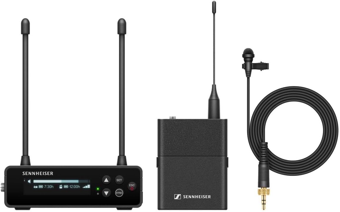Sennheiser EW-DP ME2 SET (Q1-6) Portable Digital UHF Wireless Microphone System with ME2 Omnidirectional Lavalier - Black (700010)