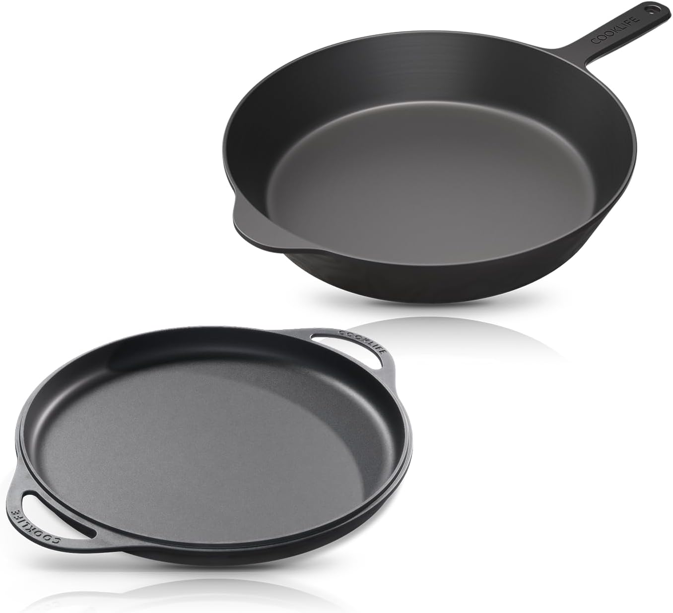 COOKLIFE 12 inch griddle + 12 inch skillet
