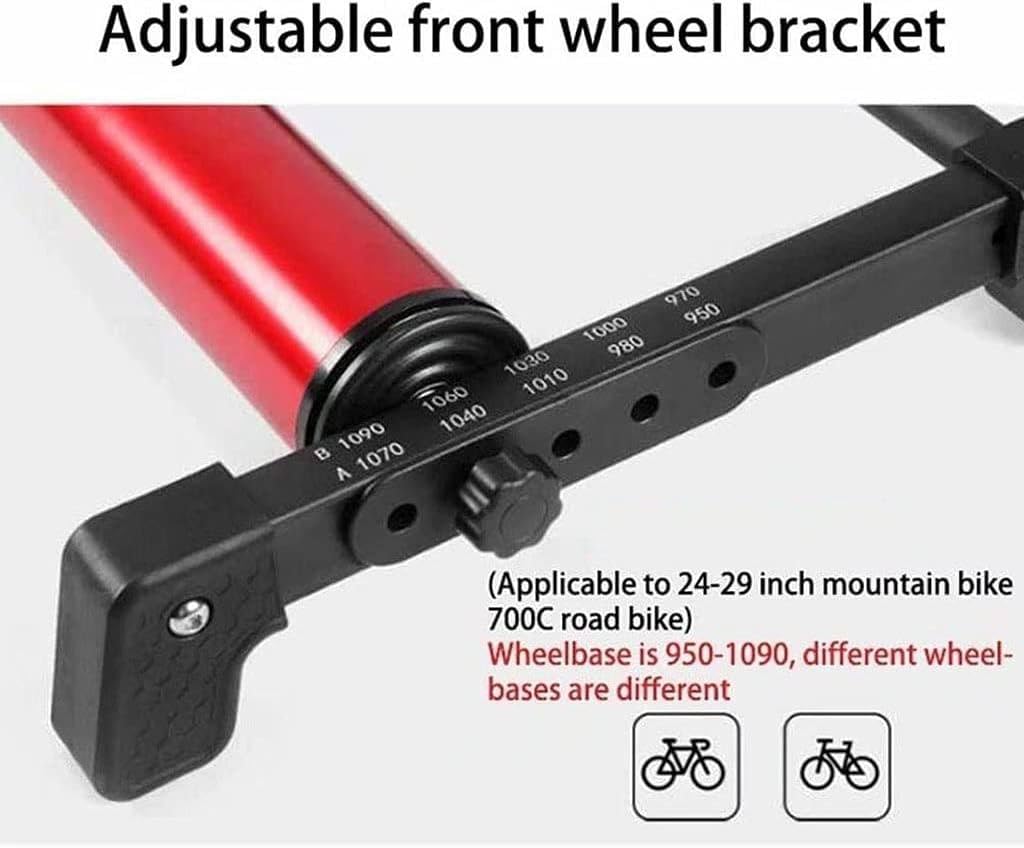 Rullo per Rulli, Rullo per Bici Pieghevole, Rullo per Bicicletta da Ciclismo Indoor, Compatibile con Biciclette con Un Diametro della Ruota da 24 A 29 Pollici, Comprese Le Biciclette 700C