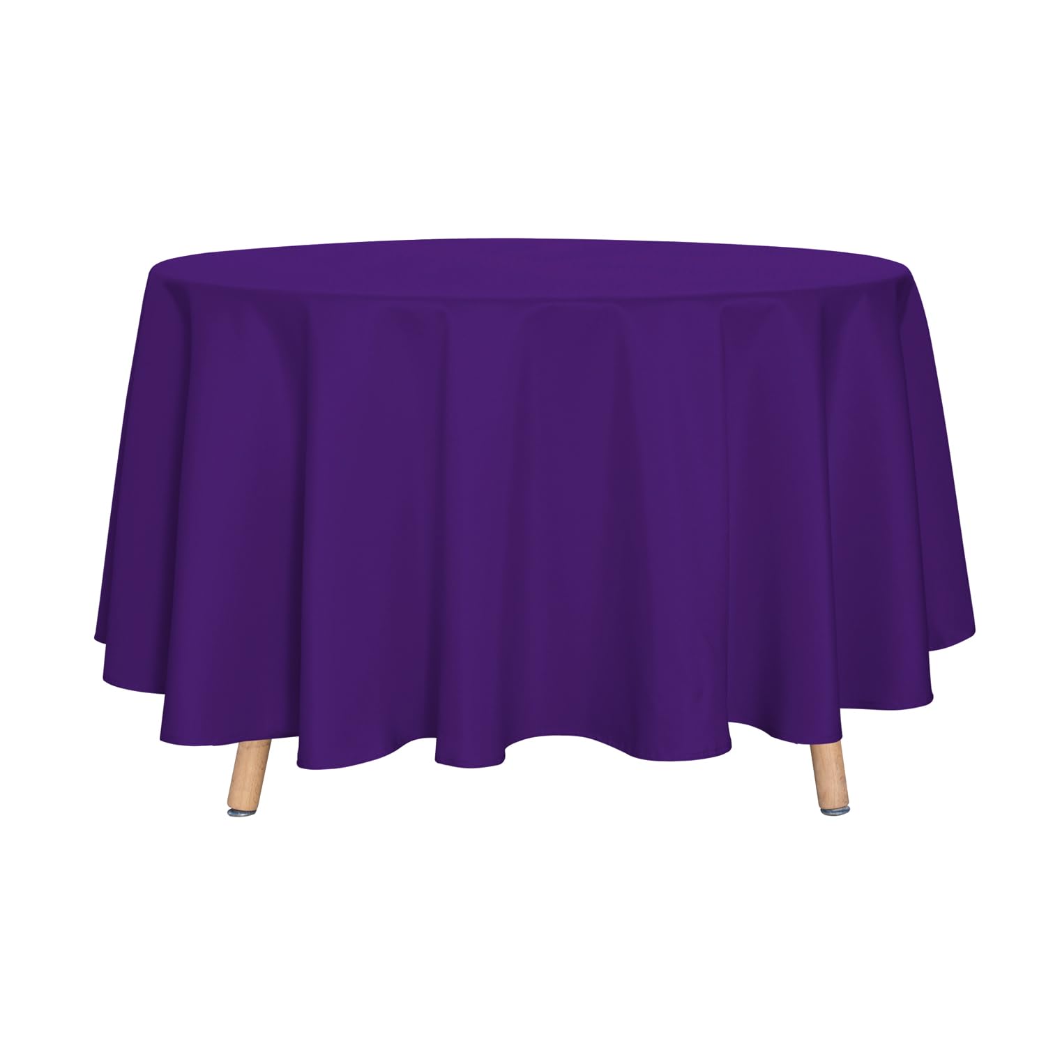 sancua 90 Inch Round Tablecloth, Purple