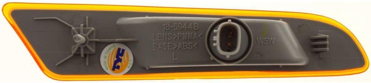 DAT AUTO PARTS Front Left Driver Side Bumper Cover Turn Signal Light Marker Lens and Housing Replacement For 2002-2003 Lexus ES300 2004-2006 ES330 Orange Smooth Plastic LX2532102 8174133021