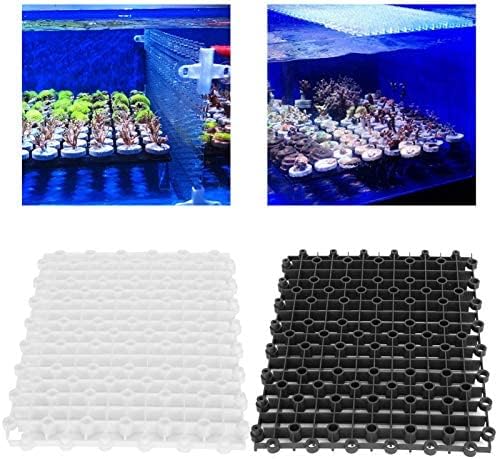 10 Pcs Aquarium Grid Divider Tray Aquarium Separation Grid Tray Isolation Board for Keep Different Fish from The Fight and Separate The Fish (Black)