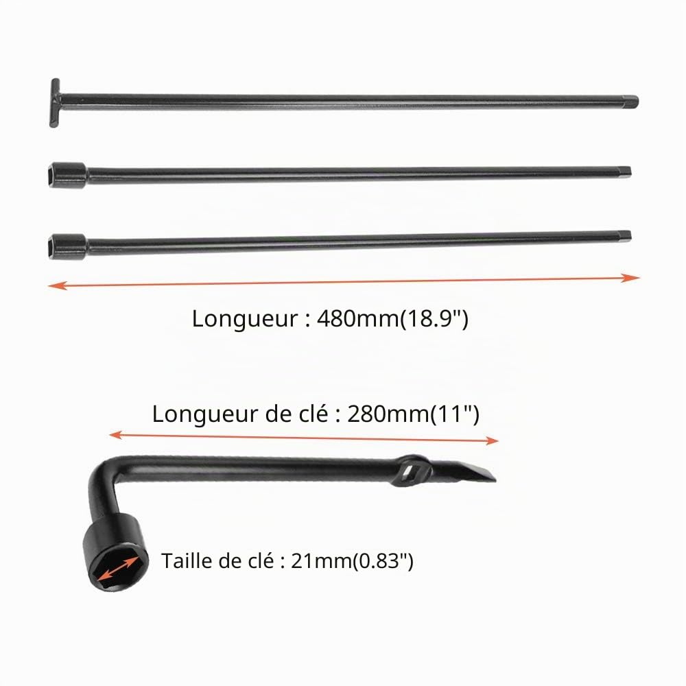 Dr.Roc Compatible avec Le kit d'outils de Pneu de Secours avec poignée de cric de Secours et clé à cosse de Roue 2005-2019 Nissan Frontier Titan Pathfinder 2005-2015 Amanda Xterra et Infiniti