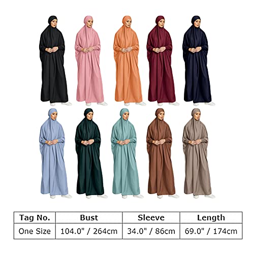 Abaya de prière musulmane khimar kaftan fluide style Dubaï - 6