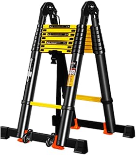 Telescoping Ladders Telescopic Ladder A-Type 27 FT Aluminum Extension Folding Telescoping Non-Slip Steps Portable Multi-Purpose for Home/Building Telescoping Extension Ladder (Size : 23ft)