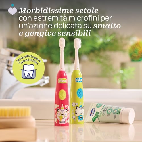 Chicco Elektrische Zahnbürste für Babys, mit weichen Borsten, geeignet für Kinder ab 3 Jahren, weicher Vibrationskopf, schonend für Zahnschmelz und empfindliches Zahnfleisch – Bild 5