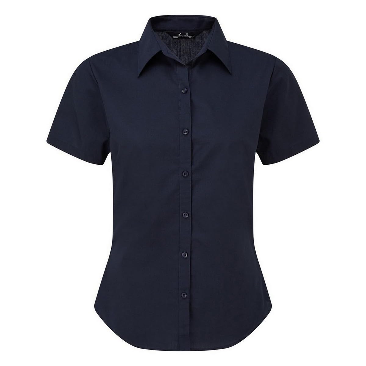 Premier Workwear Ladies Short Sleeve Poplin Blouse Navy 20