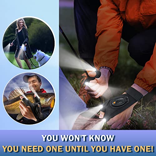 Mens Women Gifts Led Flashlight Gloves Waterproof-Gifts For Dad Grandpa Papa Rechargeable Lighted Glove Lights Finger Cool Gadgets Tools Gift Ideas Unique Birthday Present For Husband Stocking Stuffer #TOP4