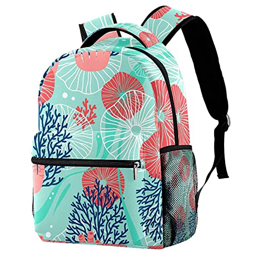 Sac à dos décontracté pour femme grande capacité à motif nuages arc-en-ciel