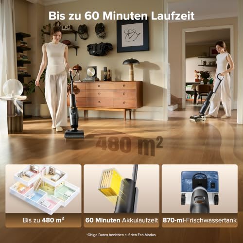 roborock F25 LT Gen 2 Nass Trockensauger, 20.000 Pa, 60 Min Laufzeit – Ansicht 4