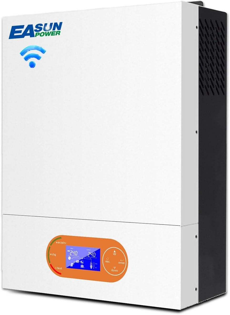 POWLAND 6000W 48V Inverter ibrido da inverter sinusoidale puro off-grid (WiFi incorporato), funziona senza batteria, Controllori solari MPPT da 120A integrati, ingresso/uscita AC 230V (SMR II 6KW)