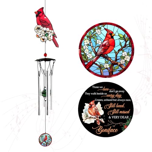 Image of ASTARIN Personalized Wind Chimes for Outside Deep Tone,Customized Windchime Outdoors, Chimes for Outdoors,Sympathy Wind Chimes Memorial for Mom Dad