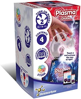 Science4you – Globo de Plasma – Juguete Científico Educativo, Lámpara Mágica con Sensor Táctil de Luz, Regalo Eléctrico para niños y niñas 7 8 9 10-14 años