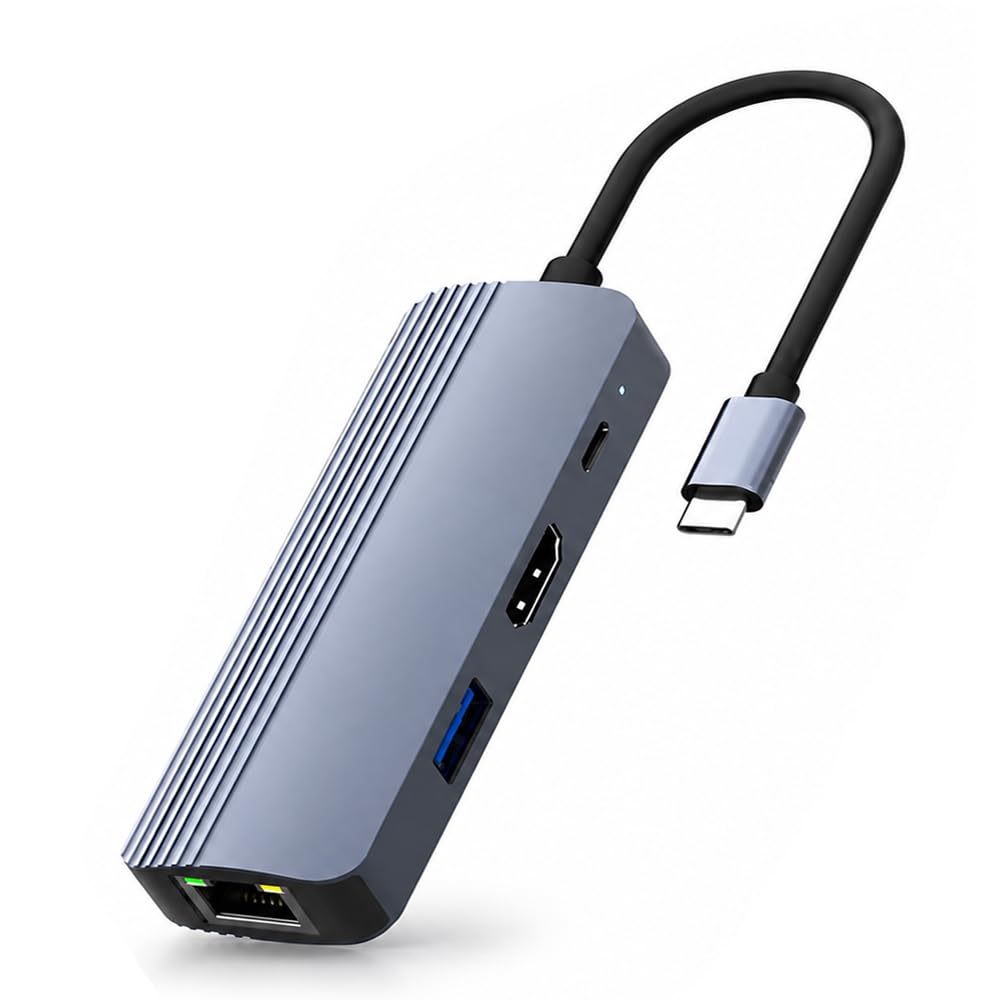 Tobo 4-in-1 USB C Hub Adapter with 4K HDMI, RJ45 Gigabit Ethernet LAN, 100W PD Charging, USB 3.0 5Gbps - Type C Multiport Dongle forLaptop, Surface, TD-1615A-image-47