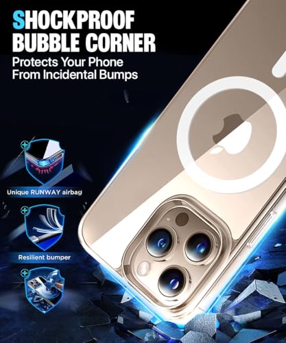 Image of WOW IMAGINE Ultra-Hybrid Back Case Cover for iPhone 16 Pro Max | Compatible with MagSafe | Drop and Camera Protection | Shock Proof Crystal Clear Mobile Back Case (PC+TPU, Transparent)