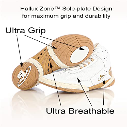 ScrapLife | Ascend One Bo Nickel Signature Model Wrestling Shoes | White & Gold3